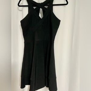 Emerald Sundae Dresses | Criss Cross Black Mini Dress